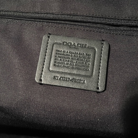 NWOT coach backpack. Leather black and canvas. main image 7
